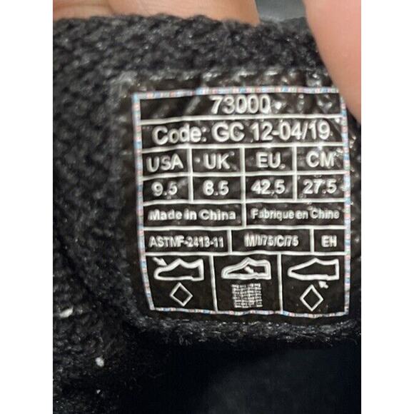 Ace 73000 Men\'s‎ Black Gray Phantom Aluminum Toe Slip Resistant Shoes Size 9.5 main image 8